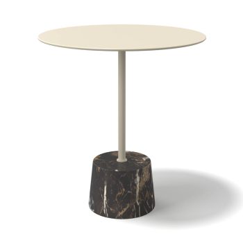 Šoninis - kavos staliukas MARMO Ø 32 cm, marmuras, plienas, beige, Modulax